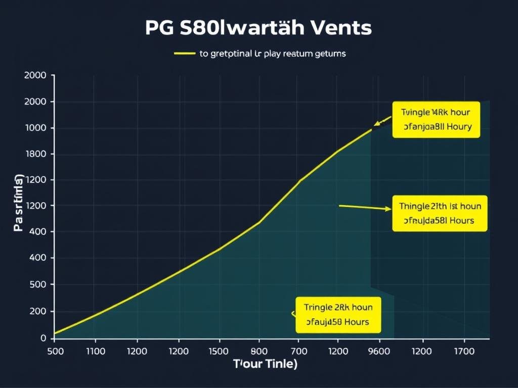 กราฟแสดงช่วงเวลาที่เหมาะสมในการเล่น PG สล็อต