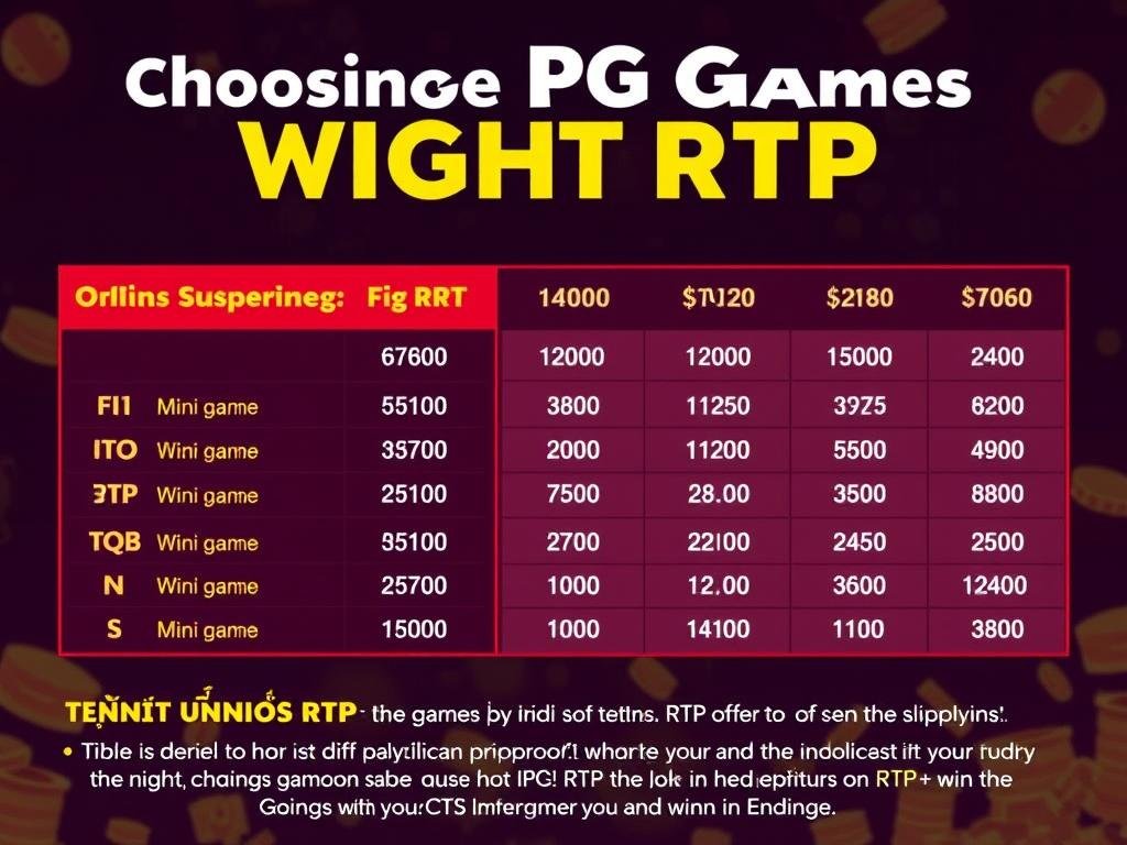 การเลือกเกม PG สล็อต ที่มี RTP สูง